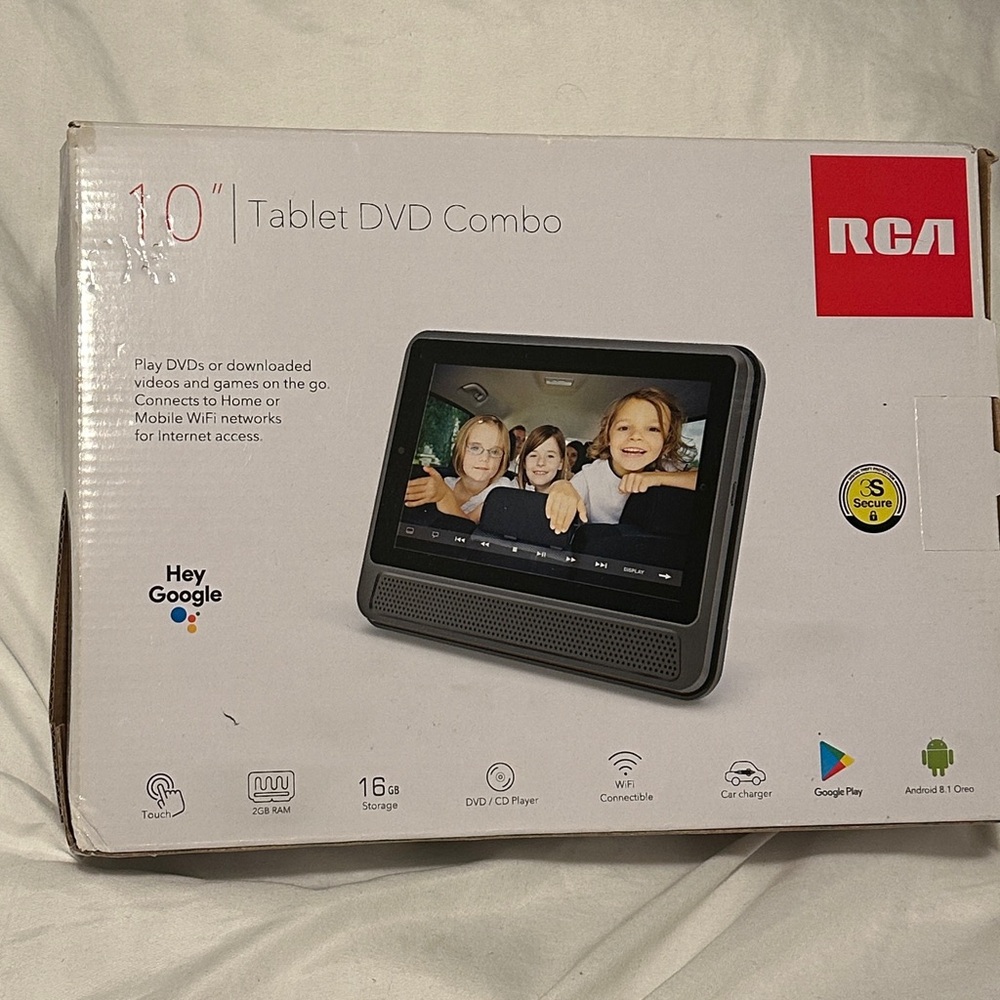 RCA Black Tablet DVD Combo